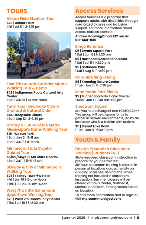 Minneapolis Public Schools - Summer 2026 Classes MPS Community ...